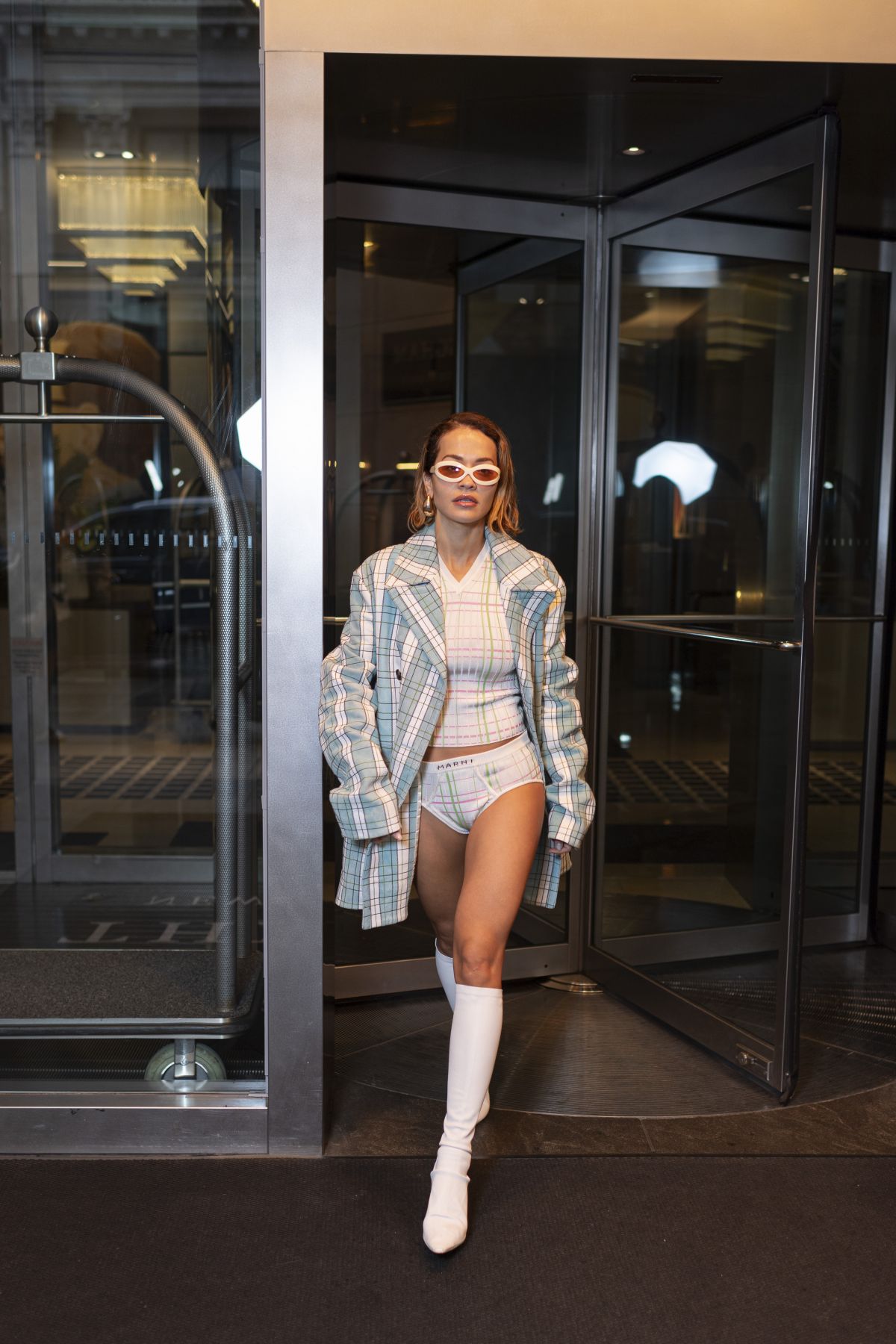 Rita Ora Leaves Hotel for Met Gala Fittings in New York