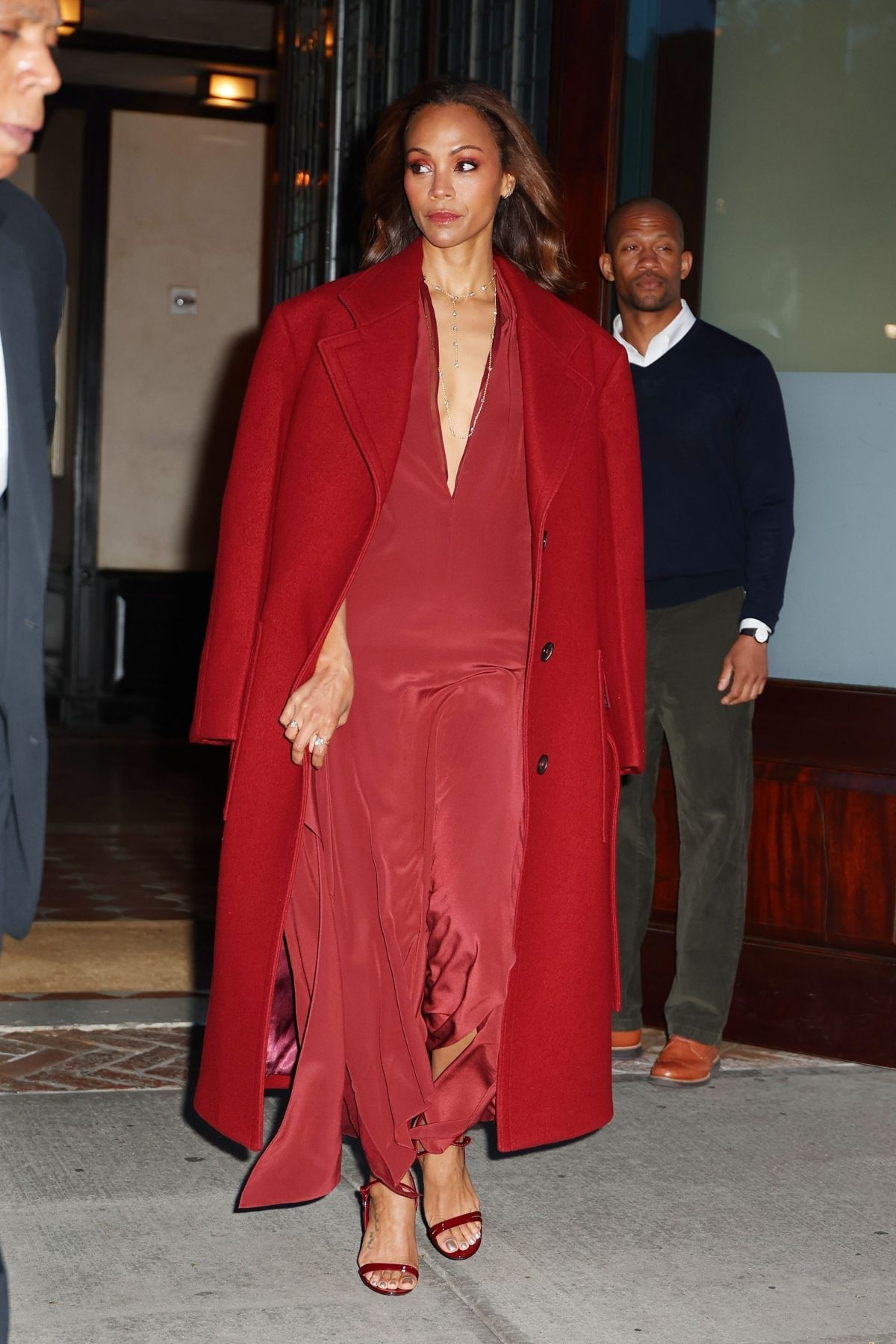 Zoe Saldana Arrives at Paramount Pictures Upfront in New York