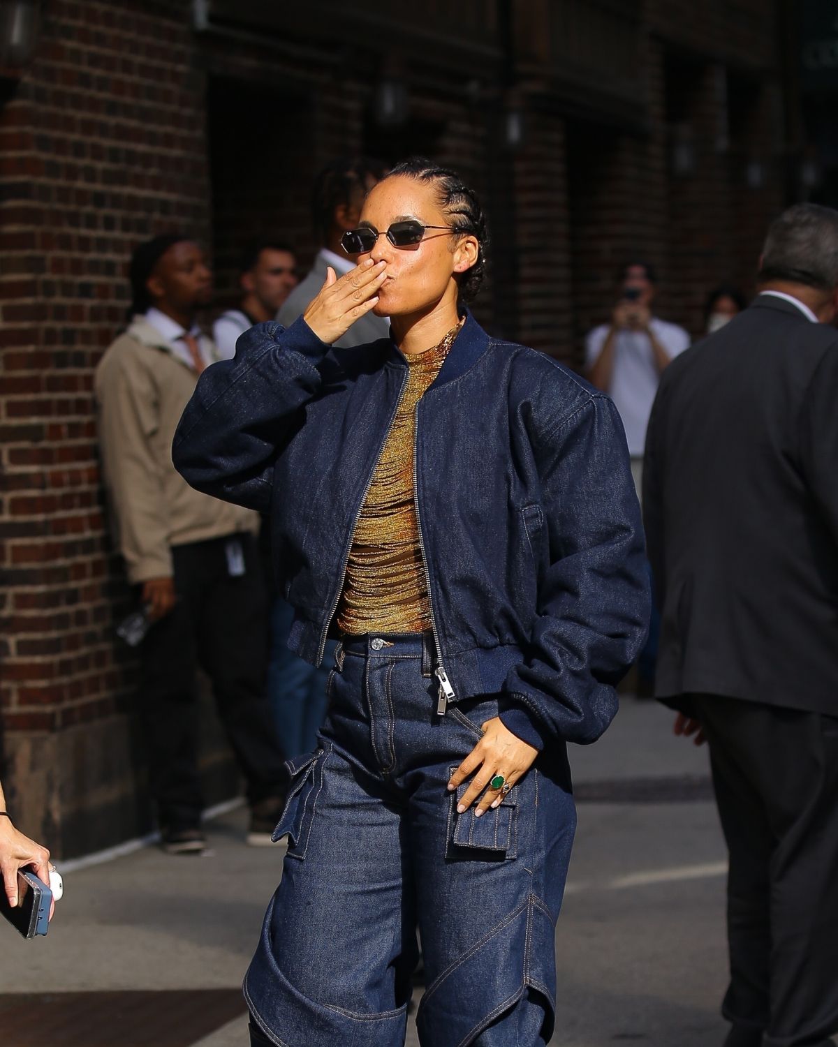 Alicia Keys Arrives at Late Show With Stephen Colbert in New York