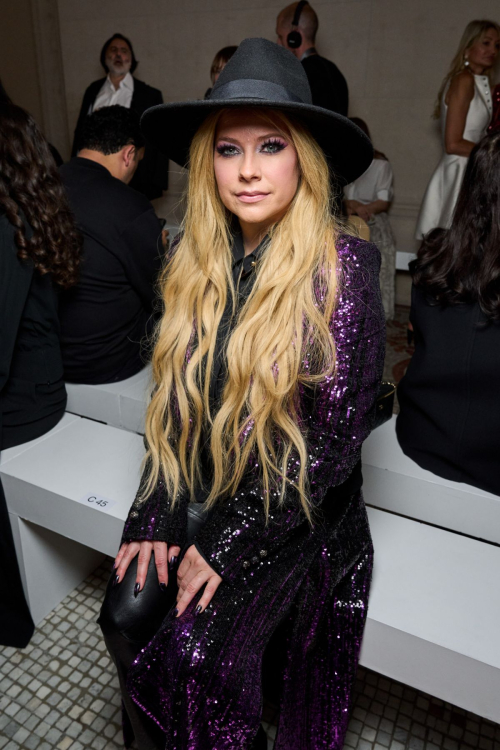 Avril Lavigne at Elie Saab Haute Couture Fall/Winter Show at Paris Fashion Week 2