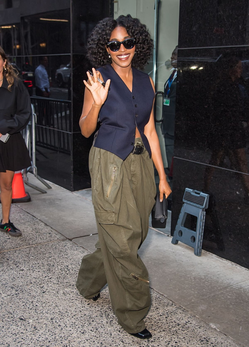 Ayo Edebiri Arrives at Good Morning America New York 5