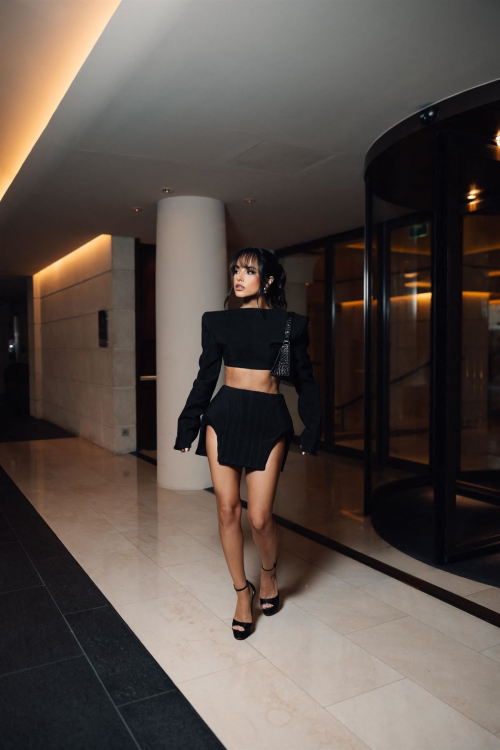 Becky G at Her Hotel in Paris 8