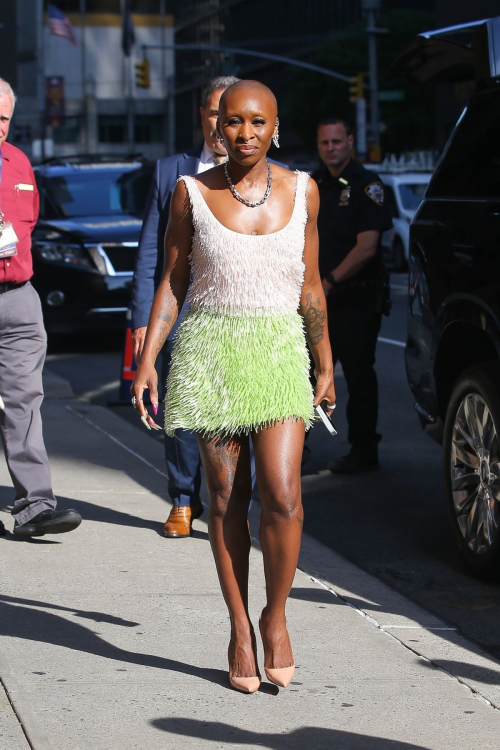 Cynthia Erivo Arrives at Late Show Stephen Colbert New York