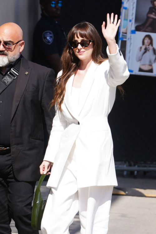 Dakota Johnson Arrives at Jimmy Kimmel Live Los Angeles