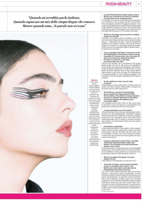 Deva Cassel in La Repubblica Moda e Beauty 1