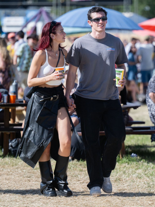 Dua Lipa and Callum Turner at Glastonbury Festival 1