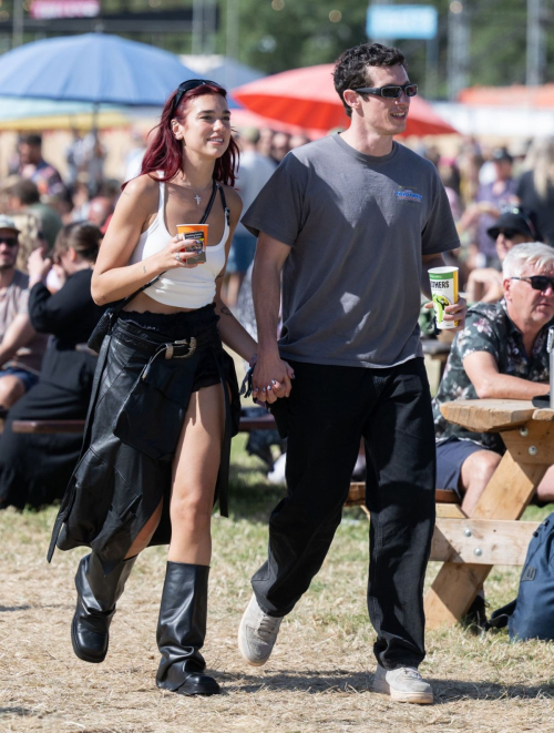 Dua Lipa and Callum Turner at Glastonbury Festival 3