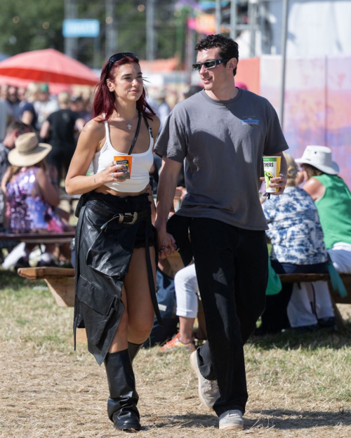 Dua Lipa and Callum Turner at Glastonbury Festival 4