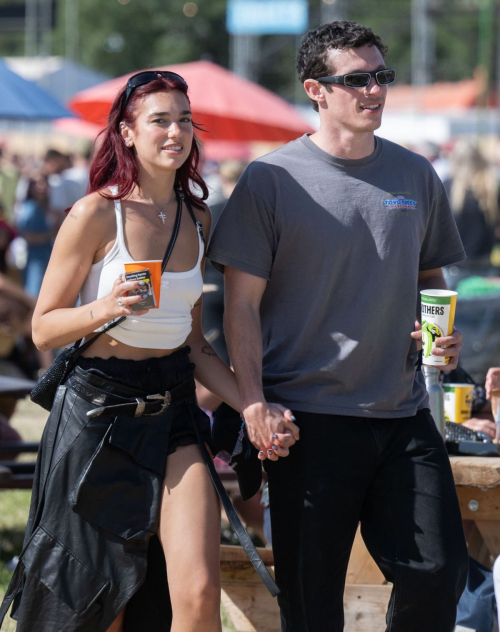 Dua Lipa and Callum Turner at Glastonbury Festival 6