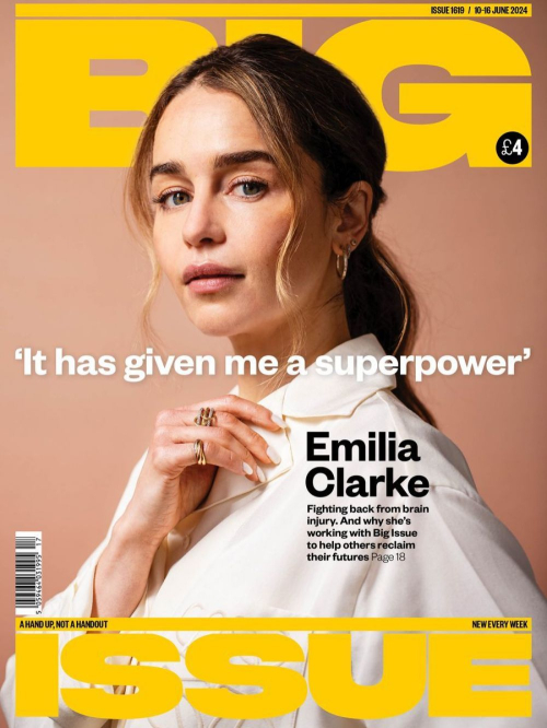 Emilia Clarke for Big Issue Magazine June 2024