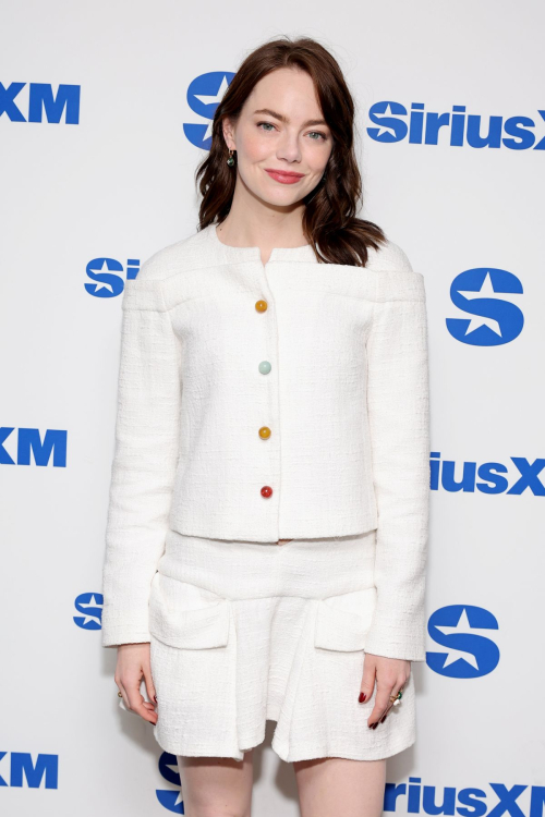 Emma Stone at SiriusXM Town Hall with Cast and Director of Kinds of Kindness in New York