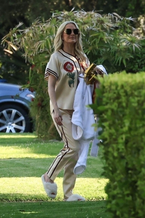 Erika Jayne in Baseball Style Uniform Filming The Real Housewives of Beverly Hills 2