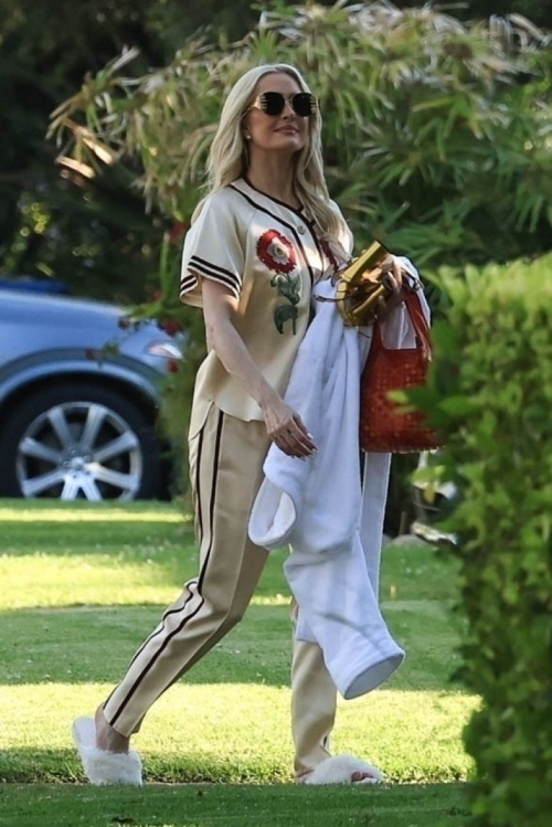 Erika Jayne in Baseball Style Uniform Filming The Real Housewives of Beverly Hills 3