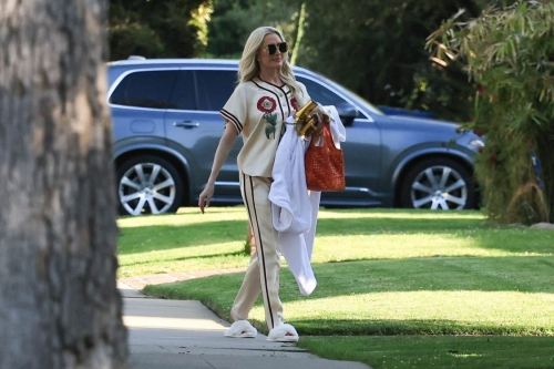 Erika Jayne in Baseball Style Uniform Filming The Real Housewives of Beverly Hills 4