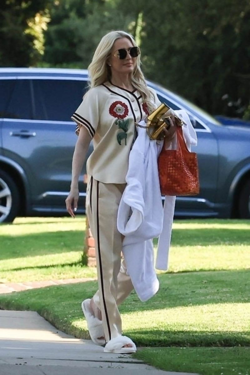 Erika Jayne in Baseball Style Uniform Filming The Real Housewives of Beverly Hills 5