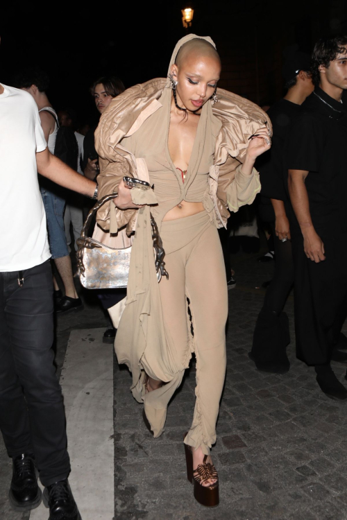 FKA Twigs Arrives at Vogue World After-party in Paris