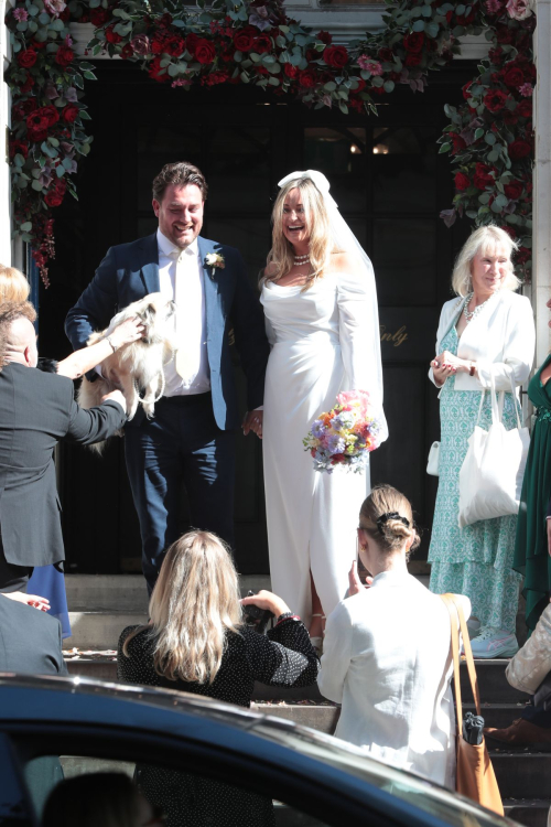 Francesca Newman-Young at Her Wedding to Pete Clarke at Chelsea Registry Office in London