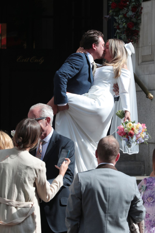 Francesca Newman-Young at Her Wedding to Pete Clarke at Chelsea Registry Office in London 1