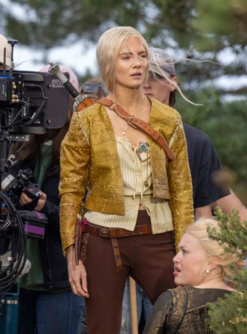 Freya Allan on the Set of The Witcher 3