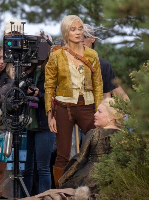 Freya Allan on the Set of The Witcher 4