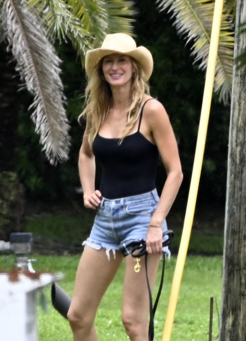 Gisele Bundchen Out with Her Dog on Father's Day in Miami