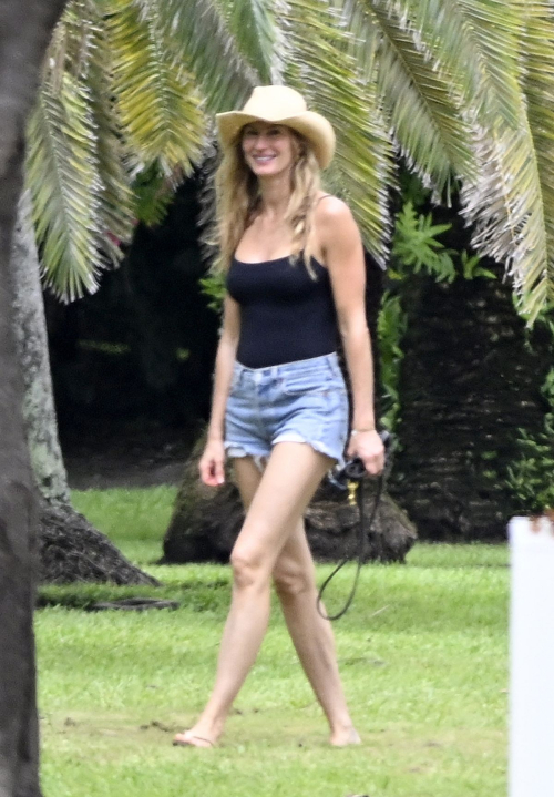 Gisele Bundchen Out with Her Dog on Father