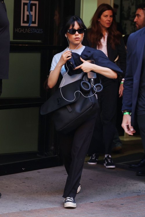 Jenna Ortega Leaves Beetlejuice Press Junket New York 5