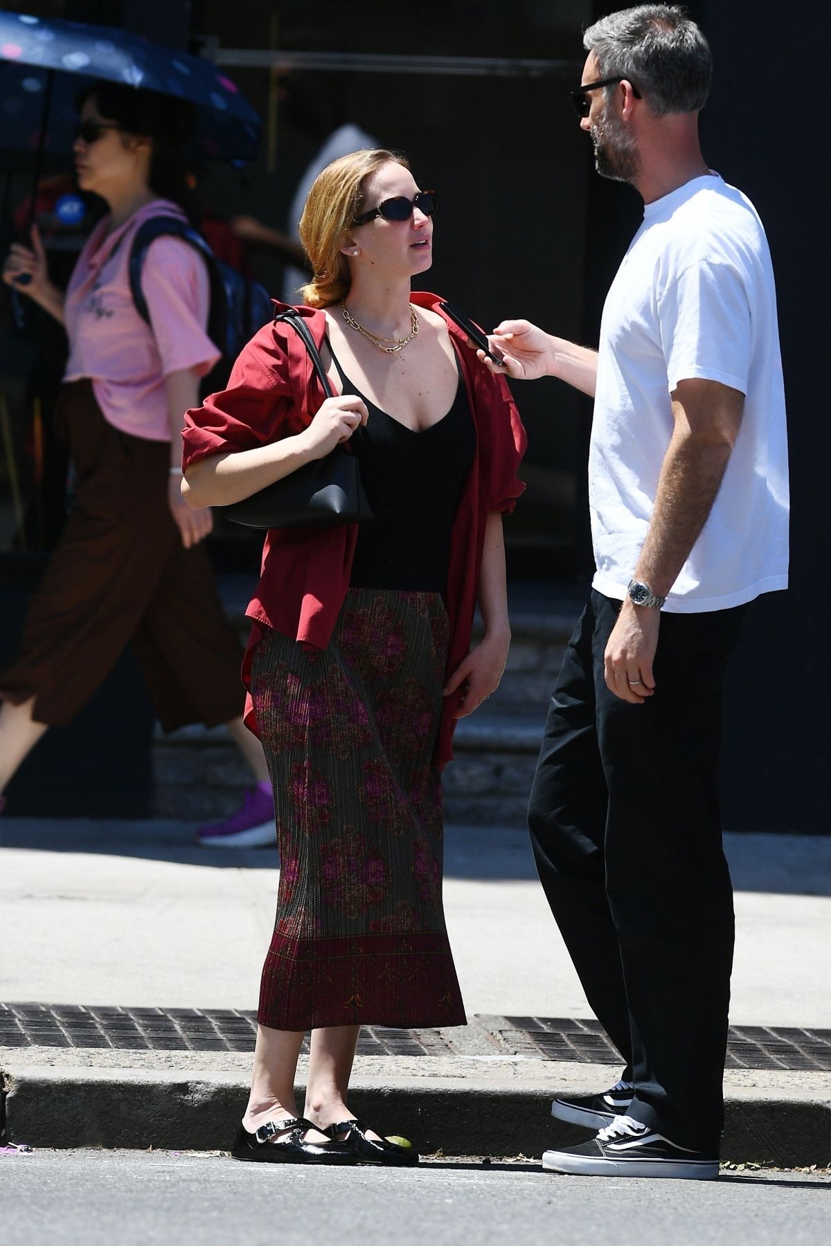 Jennifer Lawrence and Cooke Maroney Out for Lunch at King Restaurant in New York