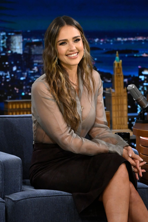 Jessica Alba at Tonight Show Starring Jimmy Fallon in New York