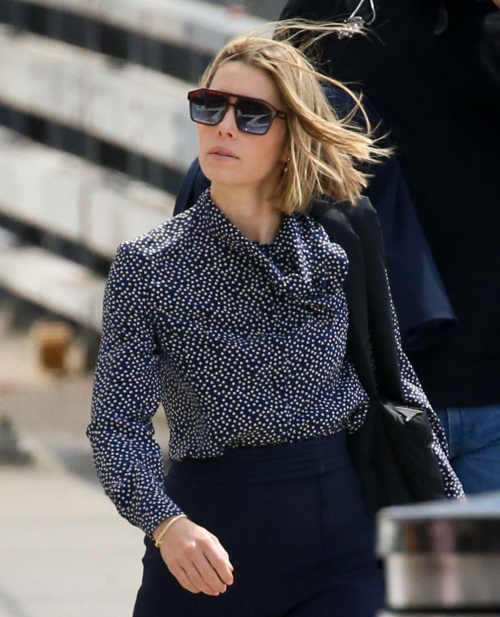 Jessica Biel on Set of The Better Sister in Long Island New York 5