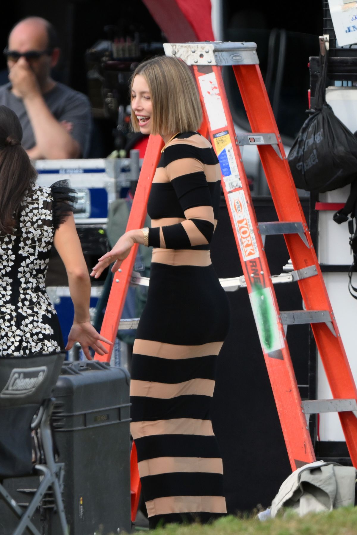 Jessica Biel on the Set of The Better Sister in Long Island, New York - June 2024