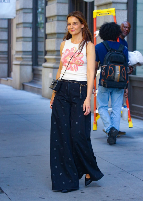 Katie Holmes Arrives at CHANEL Tribeca Festival Women