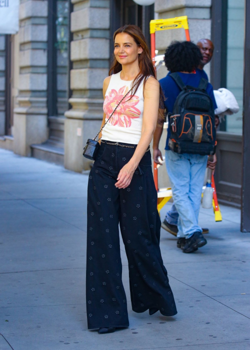 Katie Holmes Arrives at CHANEL Tribeca Festival Women