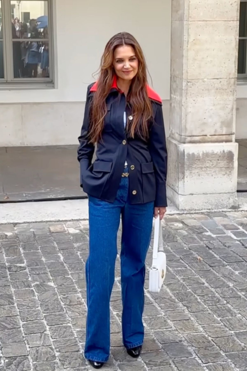 Katie Holmes Arrives at Patou Haute Couture Fall/Winter Show at Paris Fashion Week 3