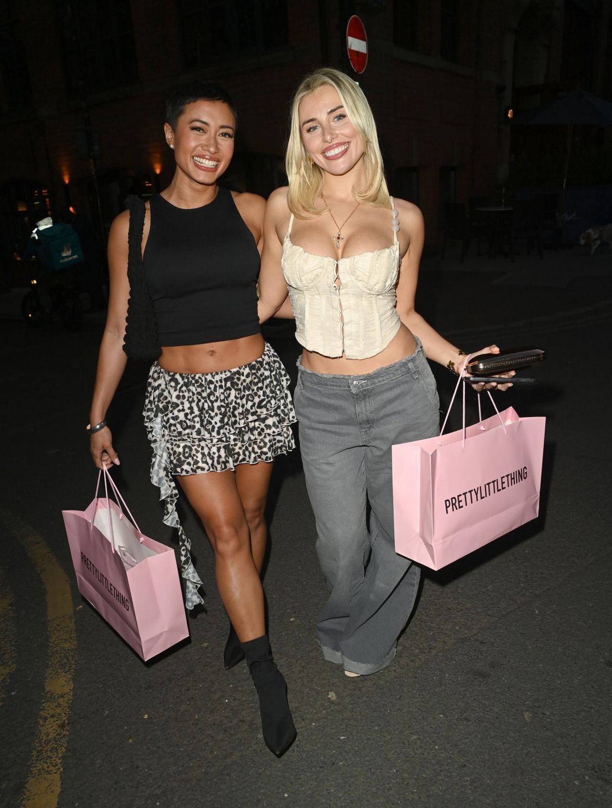 Kaz Crossley and Ellie Brown Leaving Pretty Little Thing Event at Maya in Manchester