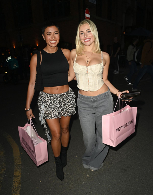 Kaz Crossley and Ellie Brown Leaving Pretty Little Thing Event at Maya in Manchester 3