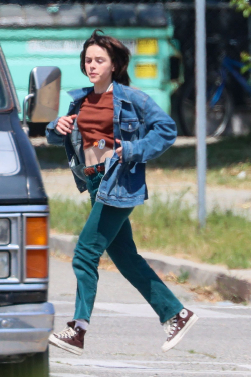 Kiernan Shipka on the Set of Stone Cold Fox in Piru