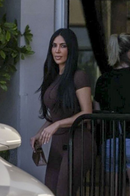 Kim Kardashian at Her Sonís Basketball Game in Los Angeles