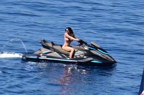 Lauren Sanchez Bikini Jet Skis Aegean Sea Greece 1