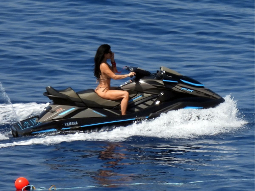 Lauren Sanchez Bikini Jet Skis Aegean Sea Greece 5