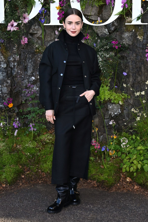 Lily Collins at Dior Cruise 2025 Fashion Show in Crieff 2