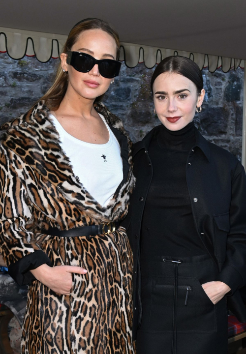 Lily Collins at Dior Cruise 2025 Fashion Show in Crieff 4