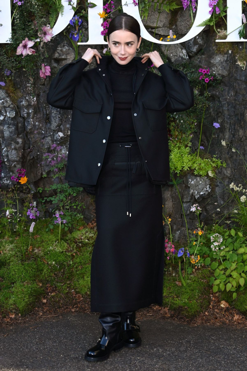 Lily Collins at Dior Cruise 2025 Fashion Show in Crieff 5