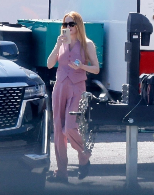 Lindsay Lohan on Set of Freaky Friday 2 in Los Angeles