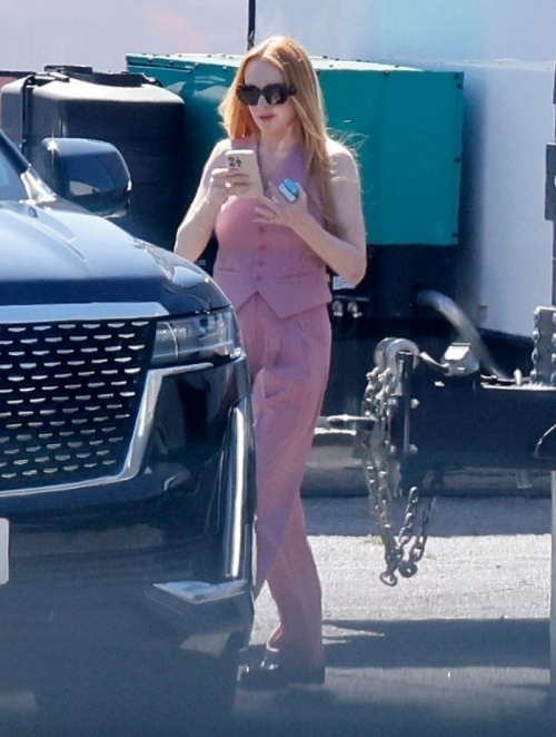 Lindsay Lohan on Set of Freaky Friday 2 in Los Angeles 1