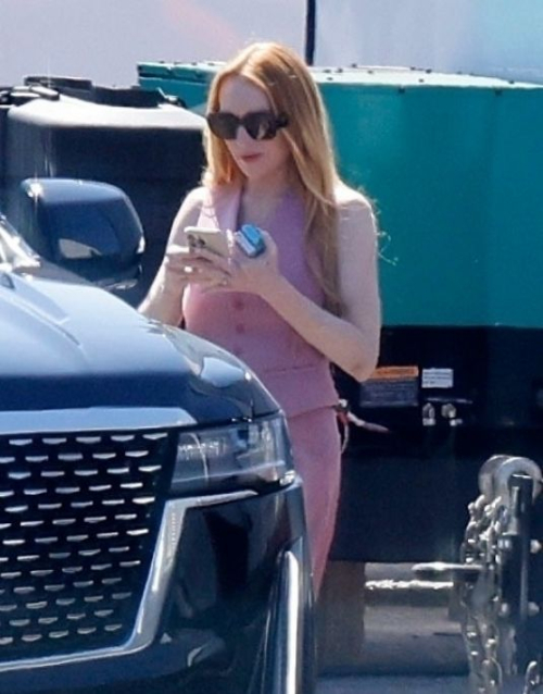 Lindsay Lohan on Set of Freaky Friday 2 in Los Angeles 2