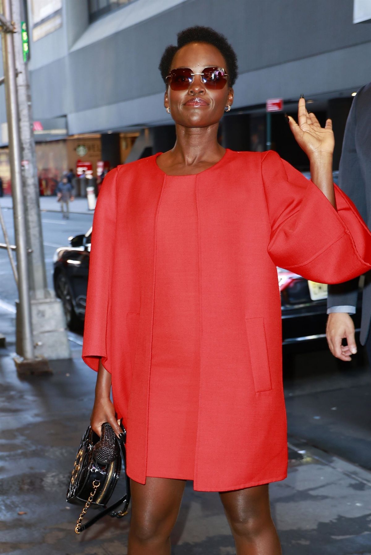 Lupita Nyongío Arrives at CBS Studios New York