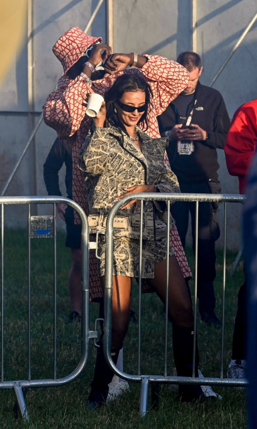 Maya Jama and Stormzy at Glastonbury Festival 2