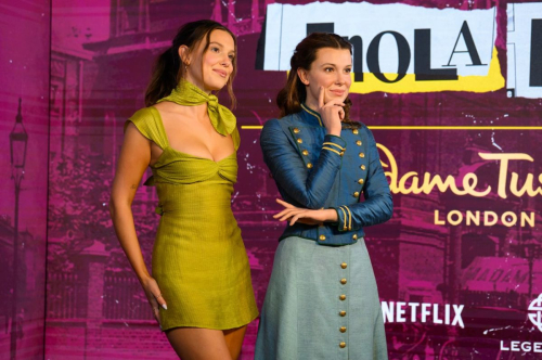 Millie Bobby Brown at Unveiling of An Enola Holmes Wax Figure at Madame Tussauds in London 3