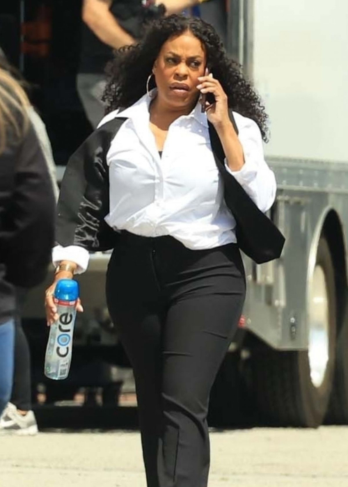 Niecy Nash Takes a Break on the Set of Grotesquerie in Los Angeles 1